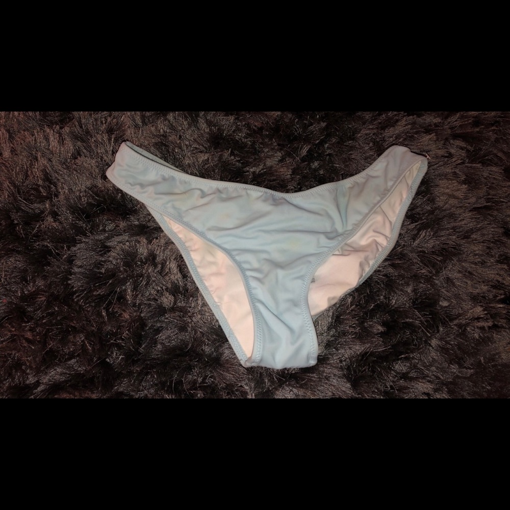 PINK baby blue bikini bottoms